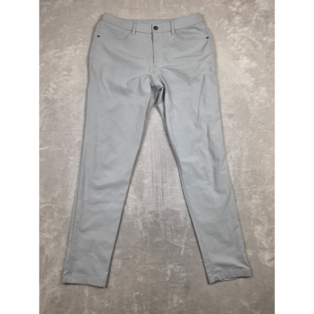 Lululemon ABC Slim Fit 5 Pocket Pants Mens 31x32 Grey Trousers LM5AQSS